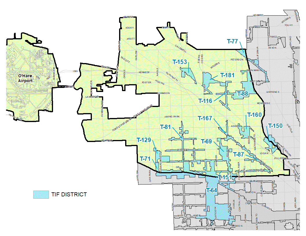 Northwest Side TIF District Map